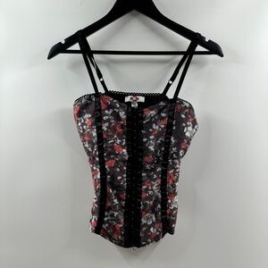 Urvana Floral Mesh Corset Top (Size Large)